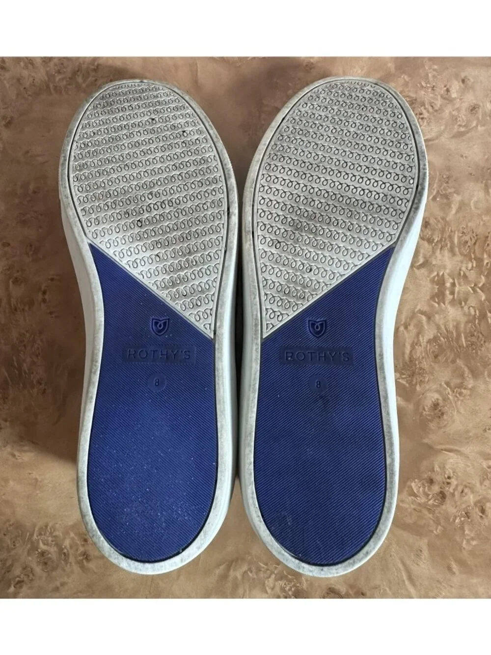 Rothy's The Original Slip-On Sneaker Grey Camo Knit Washable Sneakers Size 8